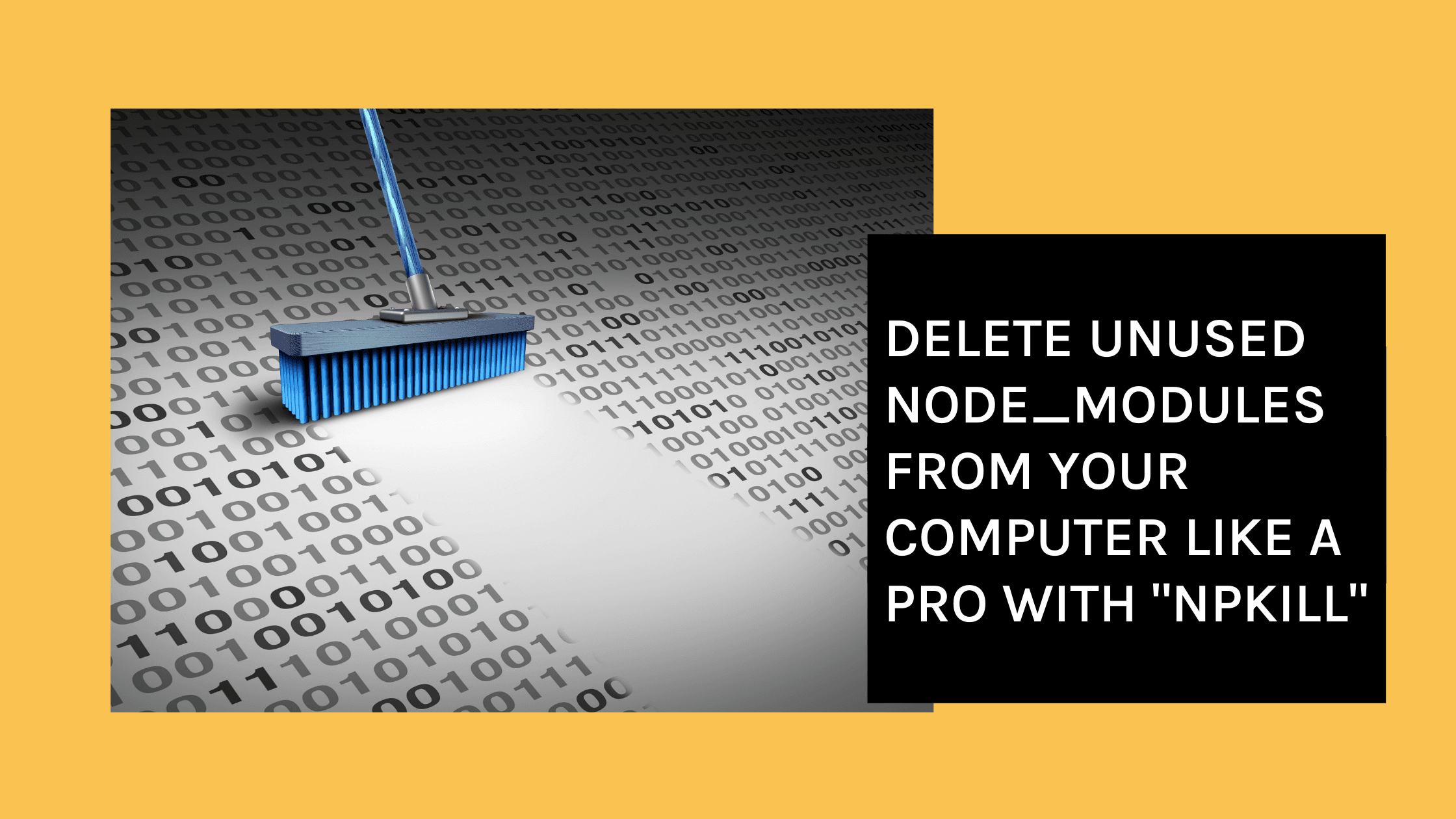 Delete Unused node_modules From Your Computer Like a Pro With "npkill"