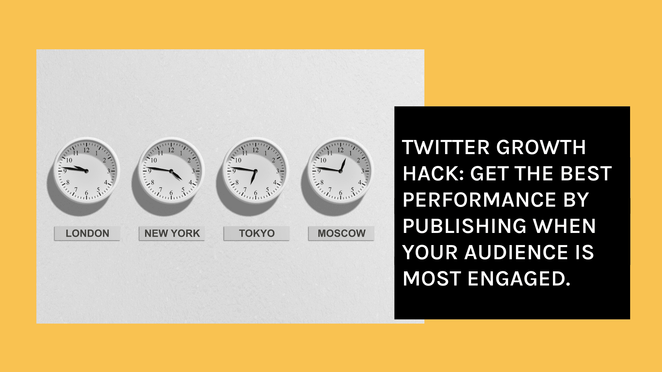 Twitter Growth Hack: Get the best performance by publishing when your audience is most engaged.
